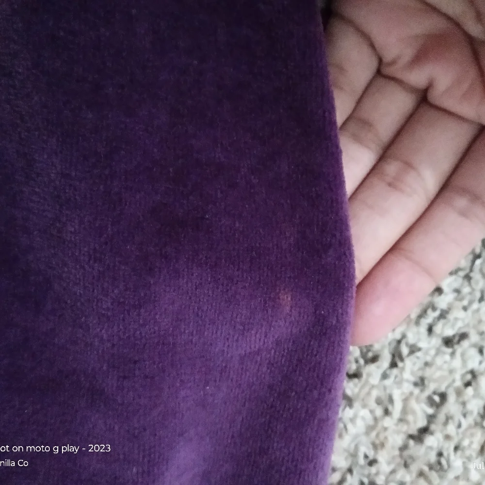 Apple Bottoms Velour Jacket Vintage Zip Up Mock Neck Purple Size Medium - Picture 11 of 11